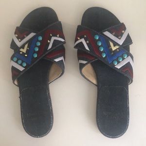 Stuart Weitzman Button Candy Flat Slides